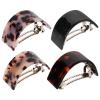 minkissy 4pcs French Barrette Hair Clips Ponytail Round Pins Fine Elegant Women Jewelry Semicircle Mixed Colors Girls Automatic Design Tortoise Shell Hair Clips view 1