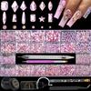 DZHILHMX Nail Rhinestones - 4300pcs Crystal Pink AB, Multiple Shape Gems, Flat Back Rhinestones, with Kit and Glue Gel, for Nail Art view 1