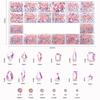 DZHILHMX Nail Rhinestones - 4300pcs Crystal Pink AB, Multiple Shape Gems, Flat Back Rhinestones, with Kit and Glue Gel, for Nail Art view 2
