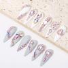 DZHILHMX Nail Rhinestones - 4300pcs Crystal Pink AB, Multiple Shape Gems, Flat Back Rhinestones, with Kit and Glue Gel, for Nail Art view 4