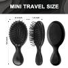 20 Pack Mini Hair Brushes Bulk, Mini Hair Brush Individually Wrapped, Soft Bristles Adds Shine, Scalp Massage and Detangling, Safe for All Hair Types Extensions, Wigs(Bright Black) view 3