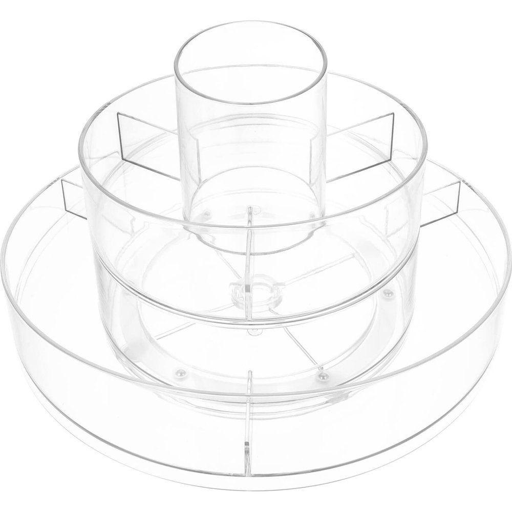 Cabilock 360 Degree Rotating Makeup Storage Rack Large Organizer Box Desktop Cosmetics Organizer