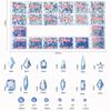 DZHILHMX Nail Rhinestones - 4300pcs Light Blue Crystals, Multiple Shape Gems, Flat Back Rhinestones, with Kit and Glue Gel, for Nail Art Decoration view 2