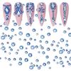 DZHILHMX Nail Rhinestones - 4300pcs Light Blue Crystals, Multiple Shape Gems, Flat Back Rhinestones, with Kit and Glue Gel, for Nail Art Decoration view 4