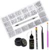 DZHILHMX Nail Rhinestones - 4300pcs Mine Silver, Multiple Shape Gems, Flat Back Rhinestones, with Kit and Glue Gel, for Nail Art view 3