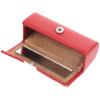 Beavorty Lipstick Case Purse Holder Leather Holder Lipstick Box with Mirror Makeup Travel Cases Cosmetic Storage Organizer for Women Lipsticks Lip Gloss Lip Balm Red Lip Balm Holder view 2