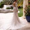 Long Sleeve Mermaid V Neck Wedding Dresses for Bride 2025 Long Train Princess Beach Bridal Gowns with Sleeves White 12 view 2