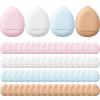 Gerrii 72 Pcs Finger Powder Puff Mini Makeup Sponge Soft Beauty Makeup Blender Puff for Foundation, Face Powder, Under Eye Setting, Concealer, Repair Cream, Cosmetic Tool (Pink, Beige, Blue, White) view 1