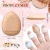 Gerrii 72 Pcs Finger Powder Puff Mini Makeup Sponge Soft Beauty Makeup Blender Puff for Foundation, Face Powder, Under Eye Setting, Concealer, Repair Cream, Cosmetic Tool (Pink, Beige, Blue, White) view 2
