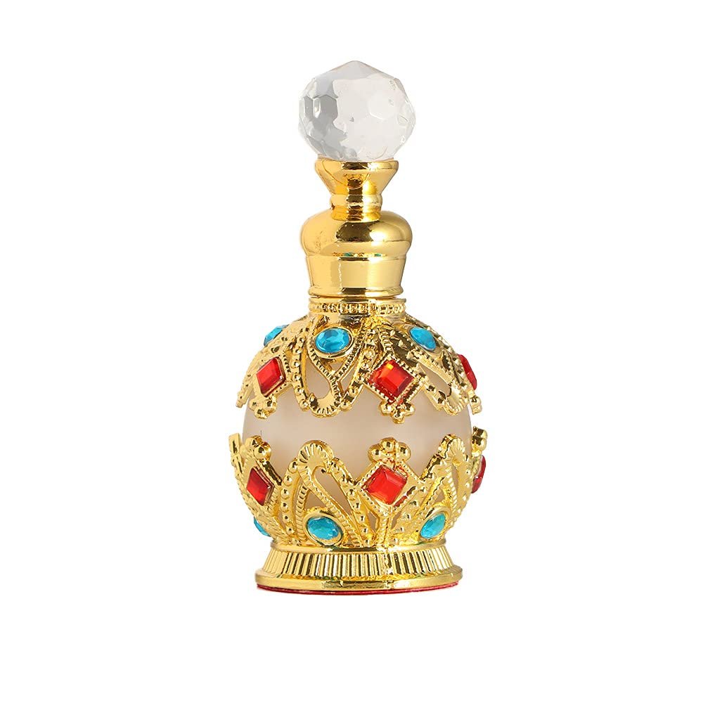 15ml Empty Perfume Bottles,Vintage Empty Glass Perfume Bottle, Refillable Crystal Glass Perfume Bottle,for Home Travel(1)