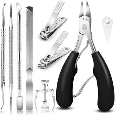 DKULMN Toenail Clippers, Professional Thick & Ingrown Toe Nail Clippers for Men & Seniors with Easy-to-Grip Rubber Handle,Toenail Clippers for Thick Nails or Ingrown Toenail Tool