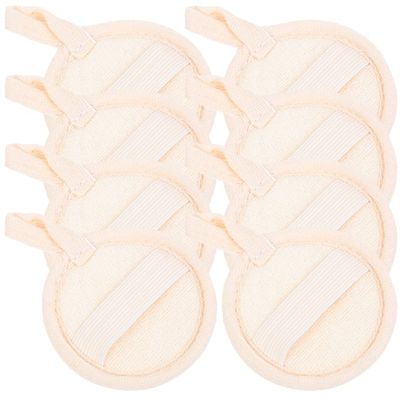 Beaupretty 8pcs Natural Loofah Exfoliating Pads for Makeup Removal and Facial Cleansing Soft and Scrubber for Smooth Skin for Daily Use