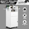 Artist Hand 6 Tool Salon Cabinet, White, 35.4"H x 15.7"W x 12.5"L, MDF Material, 360 Degree Fixed Pulley view 2