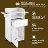 Artist Hand 6 Tool Salon Cabinet, White, 35.4"H x 15.7"W x 12.5"L, MDF Material, 360 Degree Fixed Pulley view 4