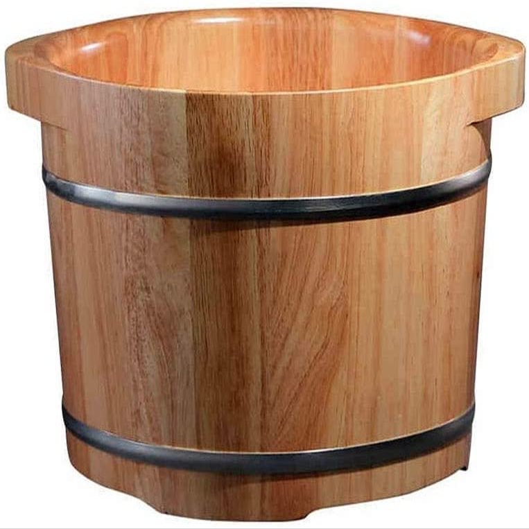 Handmade Massage Bucket Foot Bath, Foot Spa Wash Bucket Feet Bath Basin Tub Foot Bath Spa Bowl for Feet Stress