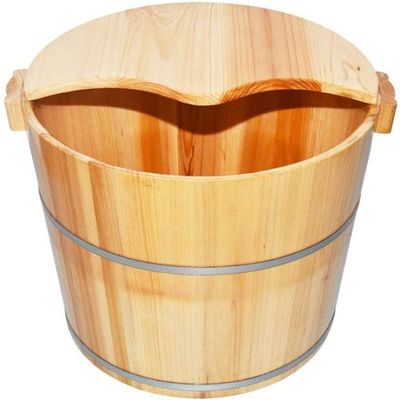 SLLSHG Adult Wooden Foot Basin, Household with Foot Bath Barrel, Foot Bath, Foot Bath Barrel Household, Foot Bath, Fragrant Fir Barrel, Foot Spa Bath Massager
