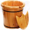 SLLSHG Foot Tub, Household Foot Bath Barrel, Medium Oak Foot Bath Barrel, Suitable for Family, Hotel, Massage Shop, Foot Spa Bath Massager view 1