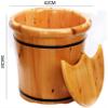 SLLSHG Foot Tub, Household Foot Bath Barrel, Medium Oak Foot Bath Barrel, Suitable for Family, Hotel, Massage Shop, Foot Spa Bath Massager view 2