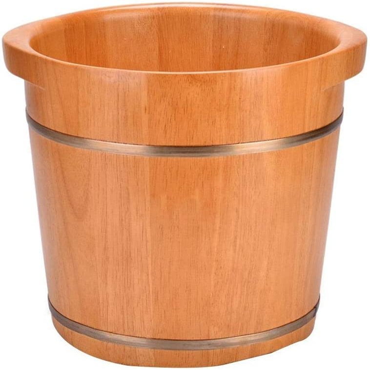 Foot Wash Basin for Foot Bath,Foot Soaking Tub,Foot Spa Bucket with Massage,Solid Cedar Wood Foot Soaking Barrel Bucket Foot Spa Household Wash Ba (Size : B)
