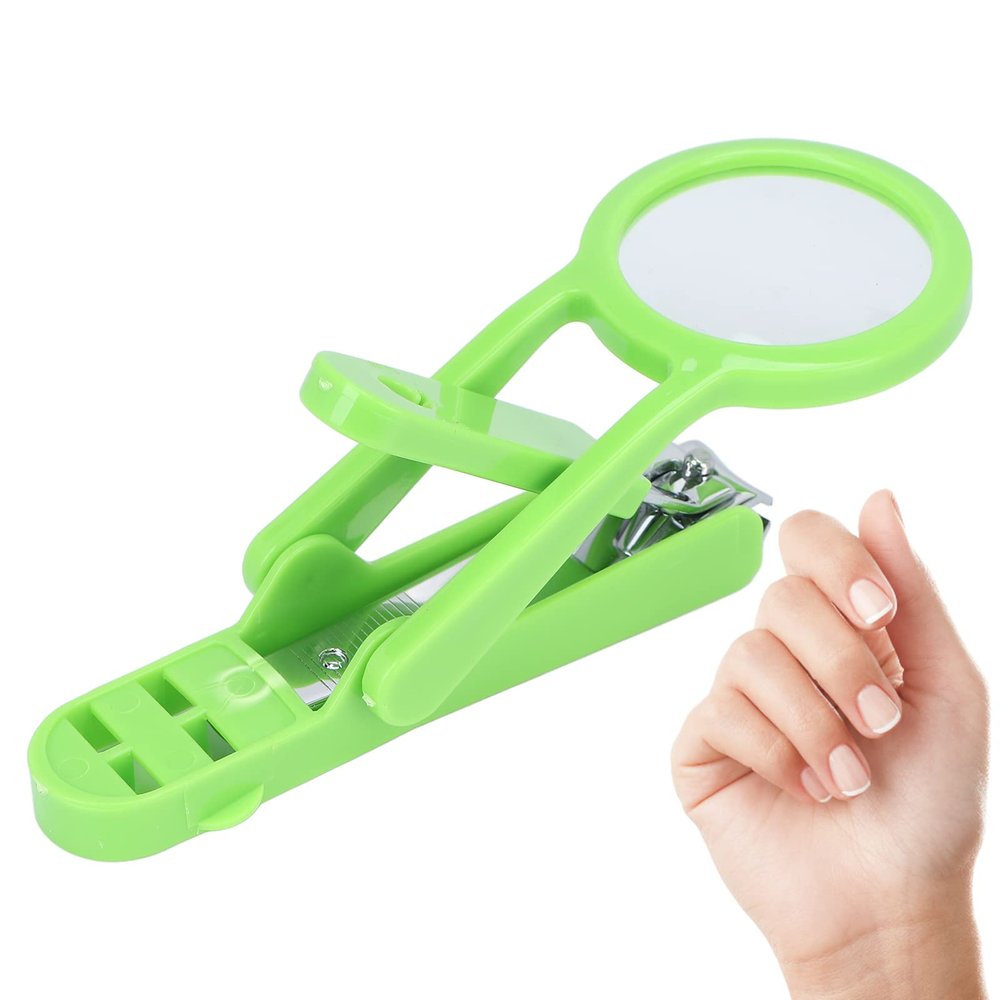 Nail Cutter with Magnifying Glass,Extra Large Nail Clipper, Elderly Nail Clipper Stainless Steel Adjustable Fingernail Toenails Cutter with Magnifying Glass (green), Stainless Steel Nail Magnifie