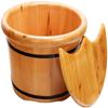 Household Foot Bath Barrel, Foot Spa Bath,Thick Sturdy Wood Spa Basin, Maintain Water Temperature and Relieve Foot Pressure (Size : B) view 1