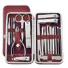 19pcs/set Pruning Nail Clippers Cutting Pliers Set Single Nail Groove Pedicure Inflammation Dead Skin Clipper Tool Home Tool,red view 1