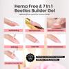 Beetles Builder Gel for Nails, 7 in 1 Builder Fall Nails Gel Color Nude Brown for Nails Extension & Building Apex Strengthen Thin Nails DIY Salon at Home Nail Art UV & LED Lamp Needed Gift for Women view 4