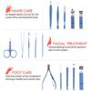 16pcs Manicure Set With PU Leather Case Nail Clippers Kit Pedicure Care Tools Nail Care Scissors Clippers Trimmer Nail Art Tools,New Green view 4