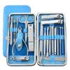 19pcs/set Pruning Nail Clippers Cutting Pliers Set Single Nail Groove Pedicure Inflammation Dead Skin Clipper Tool Home Tool,Blue view 1