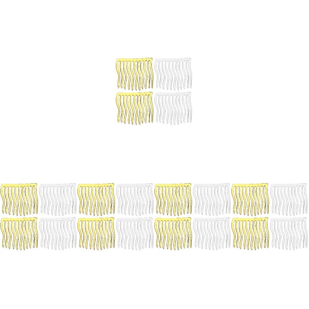 Mikinona 20pcs Hair Side Combs Combs for Women Decorative Hair Accessories for Weddings Parties and Daily Styling Gold Silver