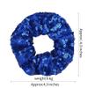 12 Pcs Sequin Hair Scrunchies Hair Bobbles Metallic Elastics Ponytail Holders Hair Wrist Ties Bands Cloth Scrunchies for Show Gym Dance Party Club Girl Women (Blue) view 2