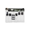 MIAMICA Women's TSA Compliant Travel Bottles and Toiletry Bag Kit, 12 Piece, Black Floral view 1
