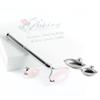 Ashley Aesthetics Stainless Steel Ice Roller & Rose Quartz Facial Set | Luxury Skin Care Tools for Lymphatic Drainage, Product Absorption, Skin Tightening, & Relaxation view 1