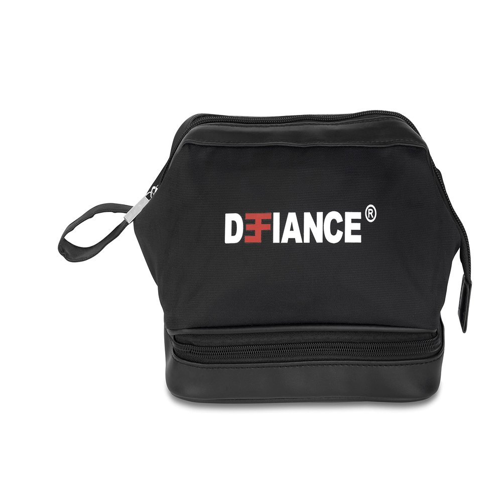 Laceeze Defiance Match Day Travel Wash Bag - Toiletry Bag for Men, Water-Resistant Perfect for The Gym, Shaving, Organizer Bag, Shower, Bathroom with Handle and Double Zip (Black)