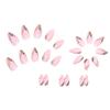 Vezocim Almond Shape Press-on Nails, 24Pcs Full Cover Reusable False Nails Kit, Acrylic Pink Glossy Finish, Leopard Print, French Style, Medium Length, W236 view 3