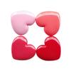 LALAFINA 4pcs Eye Shadow Shape Mini Mirror for Jars Containers Cute Sample Balm Lip Tray Cosmetic Beauty Makeup Depotting Lipstick Refillable Lovely Blusher Case with DIY Empty, Random Color view 1