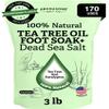 Aromasong Tea Tree Foot Soak with Magnesium Flakes and Dead Sea Foot Soaking Salts - Pedicure Tea Tree oil foot Soak for Dry Cracked Feet-Athlete's Callus Remover- Eliminates Odor- Packaging may vary view 1
