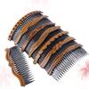 Lurrose 8pcs Wood Hairpins Comb Slip Size Inserted Plastic Insert Side for Bow Women Fork Clip Ladies Wire Teeth No Combs Styling Grain Pattern Leaf Girls French Accessories Star Heart view 4