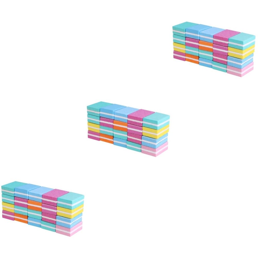 KALLORY 150pcs Nail Files and Buffing Blocks for Manicure Small Sanding Cubes for Nail Art Rasp Tools for Salon and Home Use