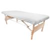 Simplicity Plus Sized Extra Wide Massage Table Fitted Sheet Poly-Cotton. Fits Extra Wide Massage Tables. Professional Quality. 37 x 78 x 7.5 Inches, 55% Polyester, 45% Cotton - White view 1