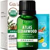 Organic Atlas Cedarwood Essential Oil for Hair (0.34 Fl Oz) & Peppermint Oil for Hair (1.02 Fl Oz) Set - Aromatherapy Grade Essential Oils Set - Gya Labs view 2