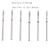 MZCMSL Flame Shape Diamond Cuticle Nail Drill Bit Set, 6pcs Pro Manicure Drill Bits for Nail Prep, 3/32 Shank efile Bit(Fine+Medium) view 2