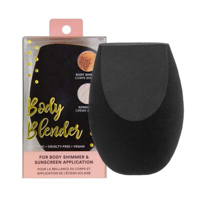 Lindo Extra Large Body Blender (XL) - Makeup Sponge For Body Makeup, Body Shimmer, Bronzer, Highlighter, Sunscreen, Self-Tanner,Creams, Liquids and Powders, Cruelty-Free, Non-Toxic, Vegan (Black)