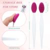 Patelai 24 Pcs Lip Scrub Brush Silicone Lip Scrubber Exfoliator with Container Double Sided Soft Cleansing Brush Tool for Men Women Lightening Dark Lips(Pink, Green, Purple) view 3