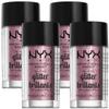NYX PROFESSIONAL MAKEUP Face & Body Glitter, Rose (Pack of 4) view 1