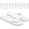 Frcctre 6 Pack Flip Flop Spa Slippers, Fluffy Coral Fleece Reusable House Slippers Guest Slipper Hotel Slipper for Guests, Hotel, Travel, Washable Not Disposable view 1