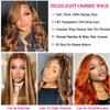 30 Inch Highlight Ombre Lace Front Wigs Human Hair Pre Plucked with Baby Hair 13x4 Body Wave Frontal Wigs Human Hair 180% Density 4/27 Colored Honey Blonde Lace Front Wig for Women 30 Inch view 3