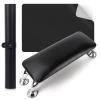 Nail Arm Rest for Acrylic Nails with Nail Table Mat, Microfiber Leather Nail Hand Rest Cushion for Nails, Soft Hand Pillow Footstool with Foldable Nail Art Hand Rest Pad for Nail Tech Use (Black) view 1