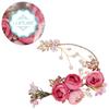 Lurrose 4pcs Clip Decorations for Pins Hairpin Rhinestone Floral Headwear Pink Crystal Shaped Fabric Hair Gold Clips Accessories Pearl U-shaped Pearls Wedding Rose Women Bride view 4