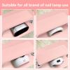 Nail Arm Rest for Acrylic Nails with Nail Table Mat, Microfiber Leather Nail Hand Rest Cushion for Nails, Soft Hand Pillow Footstool with Foldable Nail Art Hand Rest Pad for Nail Tech Use (Pink) view 3